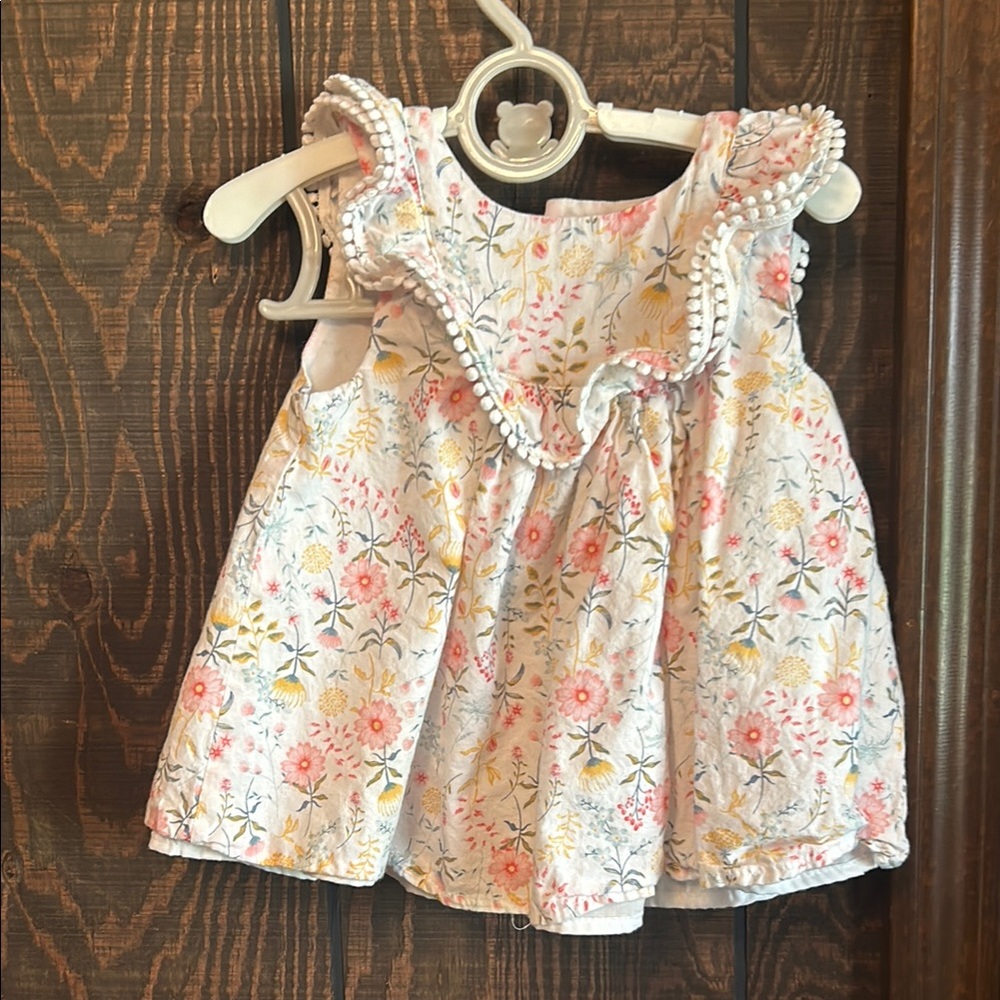 Tommy Bahama Pink and Yellow Blouse with Ruffled Sleeves